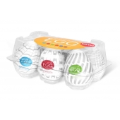 Набор из 6 мастурбаторов Tenga EGG Easy Beat с различным рельефом - Tenga - в Сызрани купить с доставкой