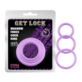 Набор из 3 сиреневых эрекционных колец Magnum Force Cock Ring - Chisa - в Сызрани купить с доставкой
