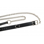 Черный ошейник с поводком Wild - Lola Games - купить с доставкой в Сызрани