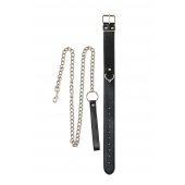 Черный ошейник с поводком Wild - Lola Games - купить с доставкой в Сызрани