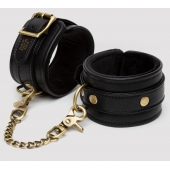 Черные оковы на ноги Bound to You Faux Leather Ankle Cuffs - Fifty Shades of Grey - купить с доставкой в Сызрани