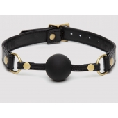 Черный кляп-шар Bound to You Faux Leather Ball Gag - Fifty Shades of Grey - купить с доставкой в Сызрани