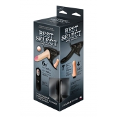 Черный женский пояс BEST SELECT с 3 насадками и вибрацией - LOVETOY (А-Полимер) - купить с доставкой в Сызрани