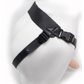 Пустотелый фаллопротез-реалистик на ремешках с заклепками - 17 см. - LOVETOY (А-Полимер) - купить с доставкой в Сызрани