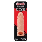 Телесная насадка EXTENDER WITH BALL STRAP 5.5 - 14 см. - Dream Toys - в Сызрани купить с доставкой