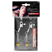 Оригинальные зажимы на соски с желтыми шариками - Notabu - купить с доставкой в Сызрани