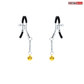 Оригинальные зажимы на соски с желтыми шариками - Notabu - купить с доставкой в Сызрани