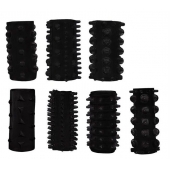 Набор из 7 черных насадок PENIS SLEEVES SET - Dream Toys - в Сызрани купить с доставкой