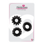 Набор из 3 черных эрекционных колец SET OF 3 COCKRINGS - Dream Toys - в Сызрани купить с доставкой