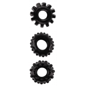 Набор из 3 черных эрекционных колец SET OF 3 COCKRINGS - Dream Toys - в Сызрани купить с доставкой