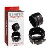 Черные оковы Classic Ankle Cuffs - Chisa - купить с доставкой в Сызрани