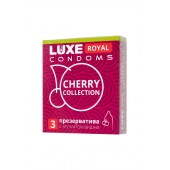 Презервативы с ароматом вишни LUXE Royal Cherry Collection - 3 шт. - Luxe - купить с доставкой в Сызрани