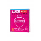 Презервативы с ароматом клубники LUXE Royal Strawberry Collection - 3 шт. - Luxe - купить с доставкой в Сызрани
