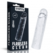 Прозрачная насадка-удлинитель Flawless Clear Penis Sleeve Add 1 - 15,5 см. - Lovetoy - в Сызрани купить с доставкой