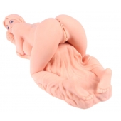 Телесный вибромастурбатор Valentina Auto с двумя любовными отверстиями - KOKOS - в Сызрани купить с доставкой