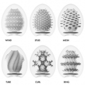 Набор из 6 мастурбаторов Tenga EGG IV с различным рельефом - Tenga - в Сызрани купить с доставкой