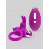 Лиловое виброкольцо с пультом ДУ Remote Control Cock Ring - Happy Rabbit - в Сызрани купить с доставкой