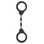 Черные силиконовые наручники Suppression - Lola Games - купить с доставкой в Сызрани