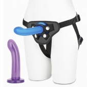 Страпон унисекс Beginners Strap-On с 2 насадками - 15 и 13 см. - Lux Fetish - купить с доставкой в Сызрани