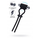 Черное эрекционное лассо на пенис Jat - A-toys - в Сызрани купить с доставкой