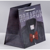 Ламинированный квадратный пакет «Мужской стиль» - 14 х 14 х 9 см. - Сима-Ленд - купить с доставкой в Сызрани