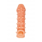 Телесная закрытая насадка с пупырышками Cock Sleeve Size L - 17,6 см. - KOKOS - в Сызрани купить с доставкой