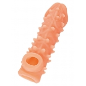 Телесная закрытая насадка с пупырышками Cock Sleeve Size L - 17,6 см. - KOKOS - в Сызрани купить с доставкой