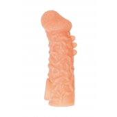 Телесная закрытая насадка с шершавой головкой Cock Sleeve Size M - 15,6 см. - KOKOS - в Сызрани купить с доставкой