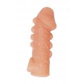 Телесная закрытая насадка с шишечками Cock Sleeve Size M - 15,6 см. - KOKOS - в Сызрани купить с доставкой