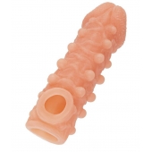 Телесная закрытая насадка с шариками Cock Sleeve Size S - 13,8 см. - KOKOS - в Сызрани купить с доставкой