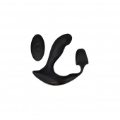 Черный вибромассажер простаты с эрекционным кольцом Strapped   Tapped - Zero Tolerance - в Сызрани купить с доставкой