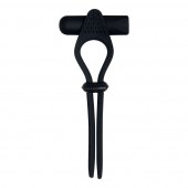 Черное эрекционное лассо с вибропулей Black Tie Affair - Zero Tolerance - в Сызрани купить с доставкой