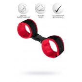 Красно-черные велюровые оковы Anonymo - ToyFa - купить с доставкой в Сызрани