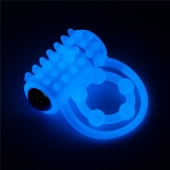Голубое, светящееся в темноте виброкольцо Lumino Play Vibrating Penis Ring - Lovetoy - в Сызрани купить с доставкой