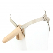 Поясной фаллоимитатор с мошонкой телесного цвета - 18 см. - LOVETOY (А-Полимер) - купить с доставкой в Сызрани