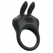 Черное эрекционное кольцо с вибрацией Davion - Baile - в Сызрани купить с доставкой