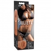 Мастурбатор-вагина цвета карамели Julieta с вибрацией - Blush Novelties - в Сызрани купить с доставкой