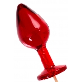 Красный леденец в форме малой анальной пробки со вкусом виски - Sosuчki - купить с доставкой в Сызрани