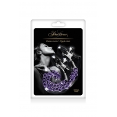 Зажимы для сосков с фиолетовой цепочкой Sweet Caress Nipple Chain - Sweet Caress - купить с доставкой в Сызрани