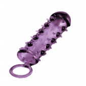 Закрытая фиолетовая насадка с пупырышками SAMURAI PENIS SLEEVE PURPLE - 14,5 см. - NMC - в Сызрани купить с доставкой