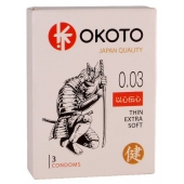 Тонкие презервативы OKOTO Thin Extra Soft - 3 шт. - Sitabella - купить с доставкой в Сызрани