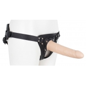 Пустотелый страпон Harness CLASSIC с бандажом - 19,5 см. - LOVETOY (А-Полимер) - купить с доставкой в Сызрани