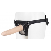 Пустотелый страпон Harness CLASSIC с бандажом - 19,5 см. - LOVETOY (А-Полимер) - купить с доставкой в Сызрани