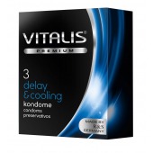 Презервативы VITALIS PREMIUM delay   cooling с охлаждающим эффектом - 3 шт. - Vitalis - купить с доставкой в Сызрани