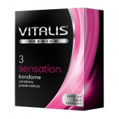 Презервативы с пупырышками и кольцами VITALIS PREMIUM sensation - 3 шт. - Vitalis - купить с доставкой в Сызрани