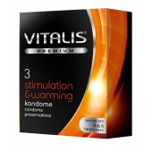 Презервативы VITALIS PREMIUM stimulation   warming с согревающим эффектом - 3 шт. - Vitalis - купить с доставкой в Сызрани