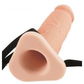 Телесный реалистичный фаллоимитатор с полостью Silicone Hollow Extension - 20 см. - Pipedream - купить с доставкой в Сызрани