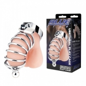 Серебристая клетка для члена Urethral Play Cage - BlueLine - купить с доставкой в Сызрани