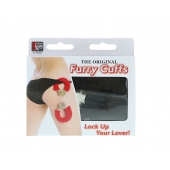 Металлические наручники с чёрной меховой опушкой - Dream Toys - купить с доставкой в Сызрани