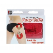 Металлические наручники с красной меховой опушкой METAL HANDCUFF WITH PLUSH RED - Dream Toys - купить с доставкой в Сызрани